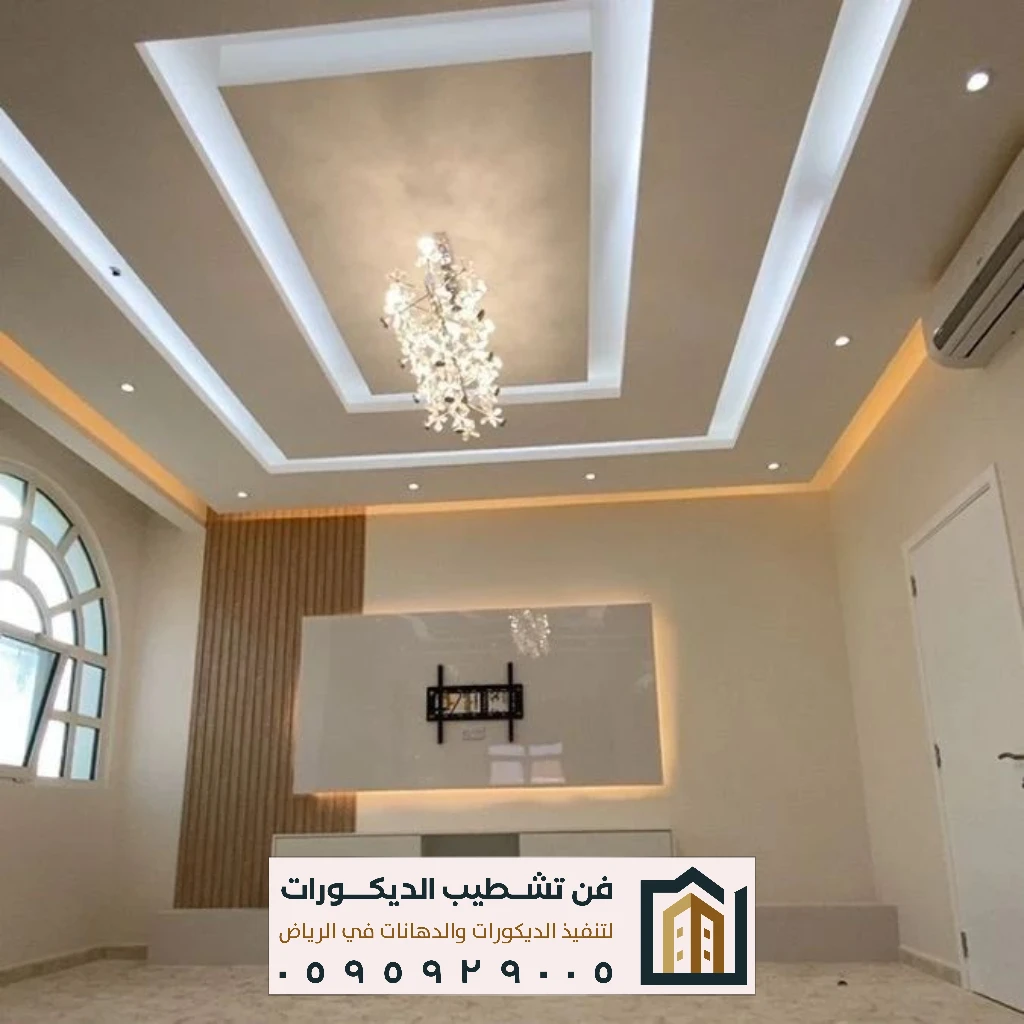 فني جبس بورد لتركيب كرانيش وأسقف بالرياض